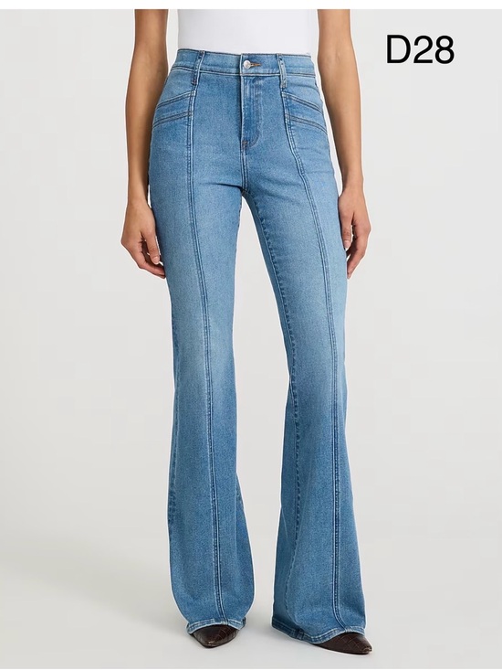 Express Denim - Express 70s High-Rise Light Blue Flare Jeans, Size 4S
